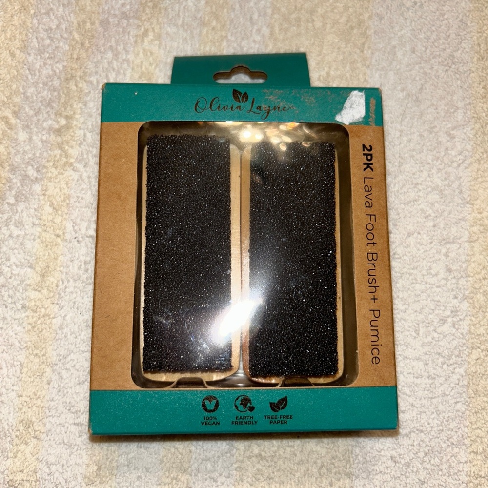 olivia layne 2pk lava foot brush & pumice